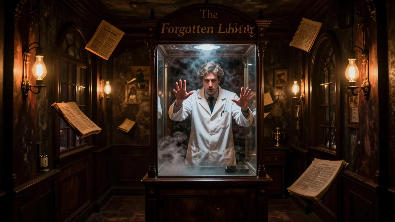 A scientist appears mysteriously in a haunted laboratory escape room.
