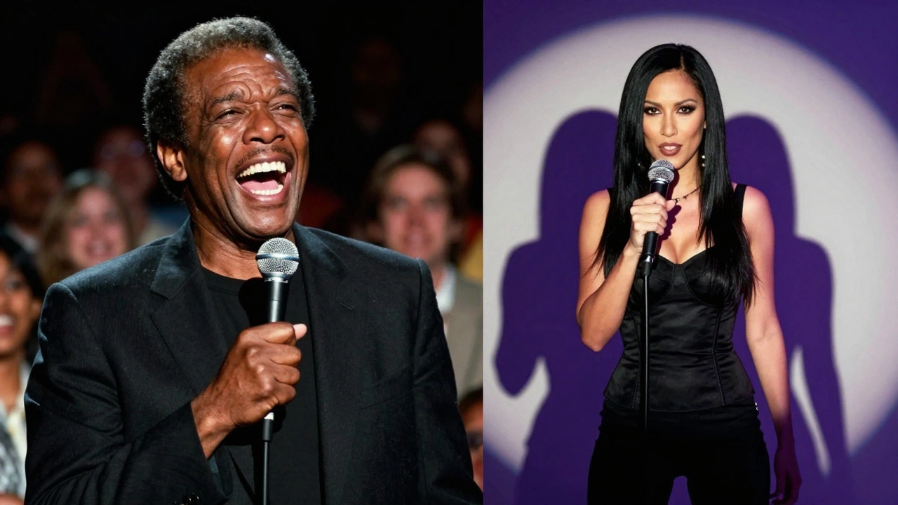 Richard Pryor and Ali Wong side by side, both commanding stages with raw emotion.