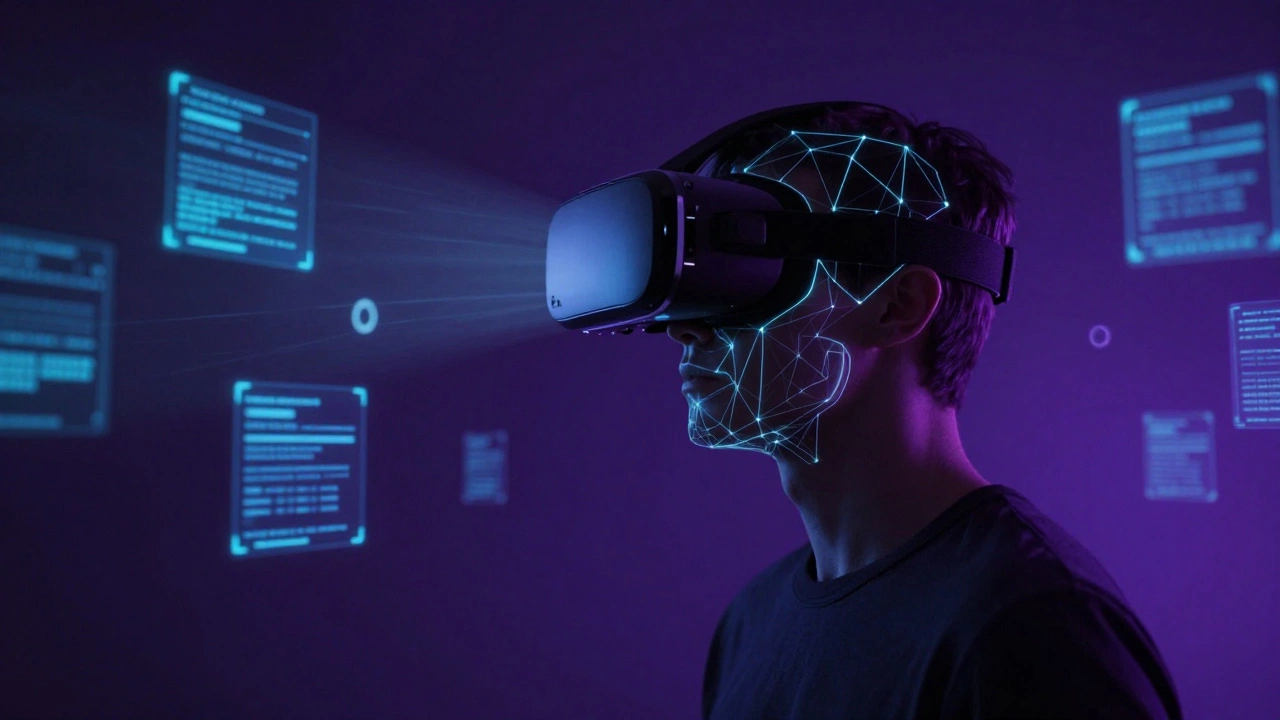 Digital wireframe scan of a person illustrating data privacy risks