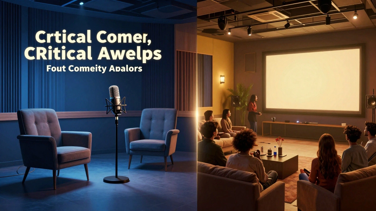 Contrast between award-winning shows and popular hits