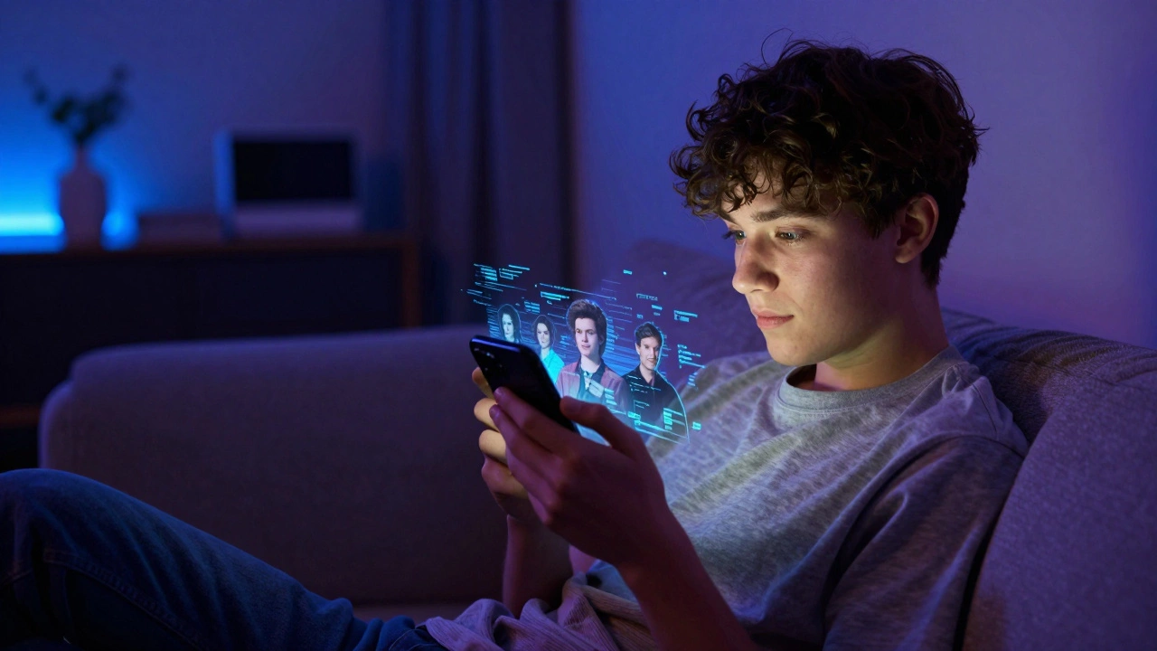 Person watching classic sitcoms on a smartphone